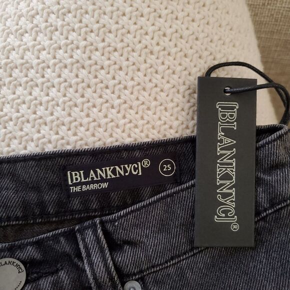 NEW! Blank NYC | 'The Barrow' High-Waist Distressed Shorts - [size 25, Black] - Picture 12 of 13